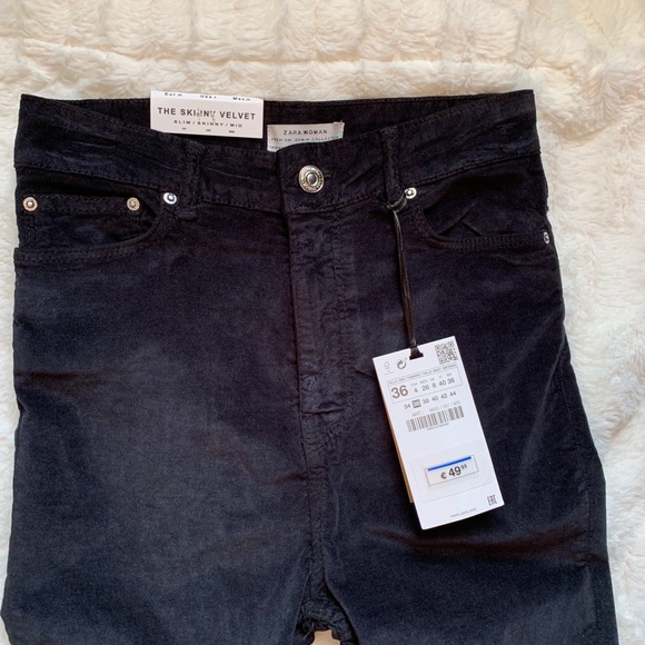 ZARA Velvet Skinny Pants - Picture 2 of 7